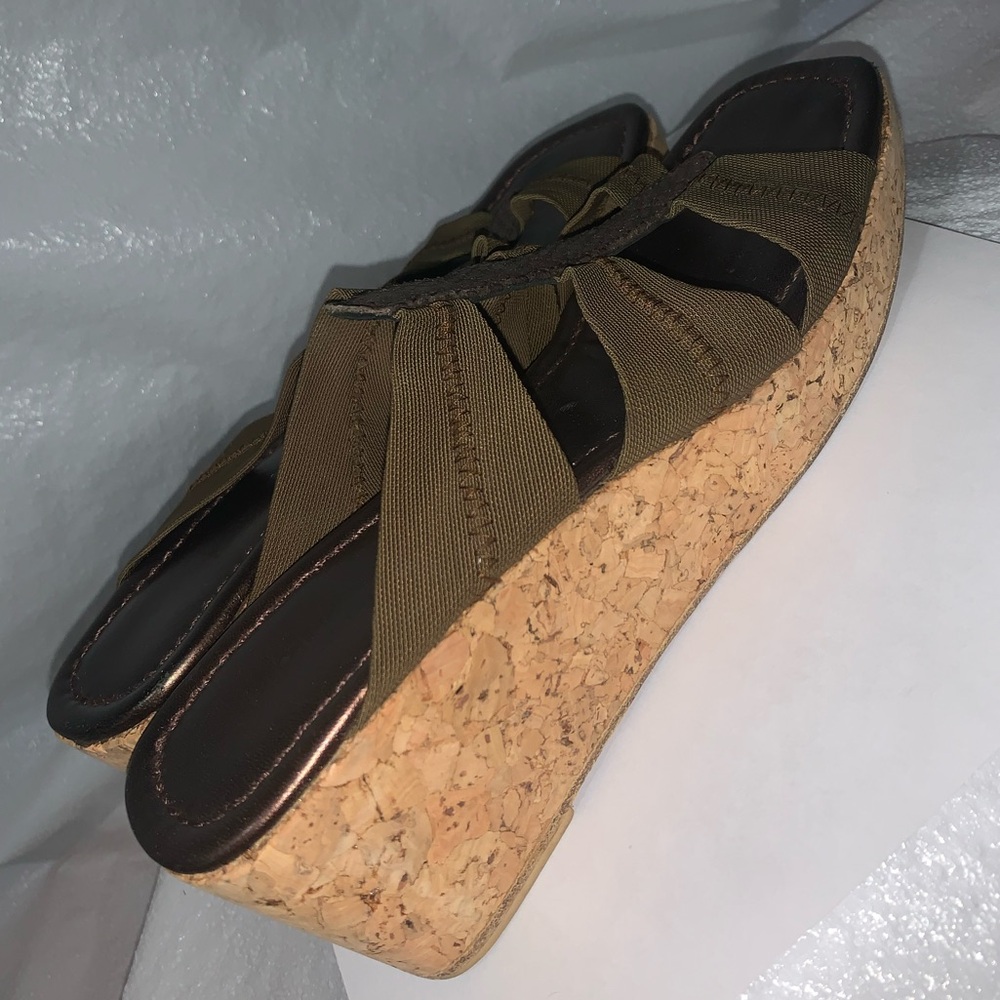 Donald Pliner, Clare cork wedge strapy,